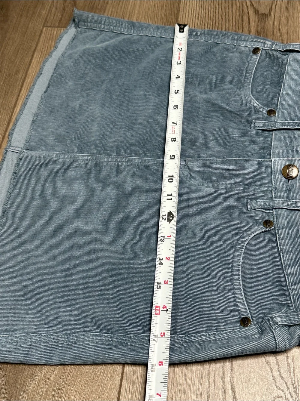 Carve Designs 14” Oahu Mid Rise Corduroy Skirt Blue Size 2